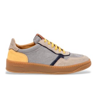 Leather Sneakers N5844 Geo grey