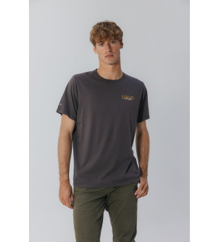 T-shirt avec logo Tissu gris fonc