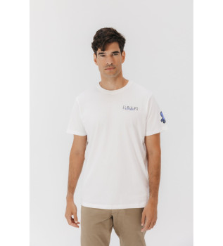 Camiseta Triple Logo Desgastado blanco