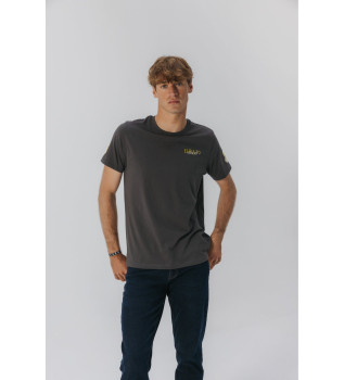T-shirt triple logo gris fonc us