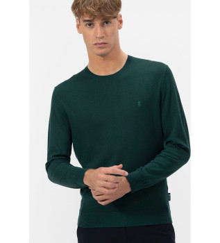 Camisola bsica com logtipo verde