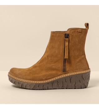 Ankelst�vlar i l�der N5167 Myth Yggdrasil ljusbrun -H�jd 5,7cm klack