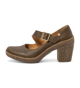 Saltos altos em pele N5433 verde