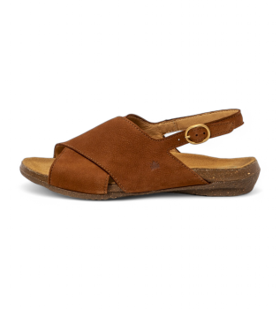 Leather sandals N5558 Wakataua brown
