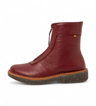 Bottines en cuir N5581 bordeaux