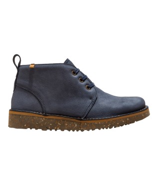 Leren enkellaarsjes N5630 blauw