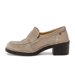 Mocasines de piel N5667 taupe