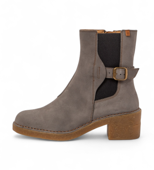 Lederstiefeletten N5669 grau