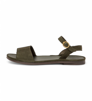 N5693 Sandali in pelle verde tulipano