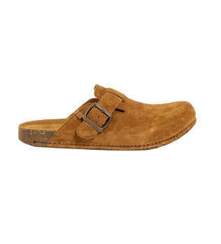 L�der Clogs N5796 Balance brun