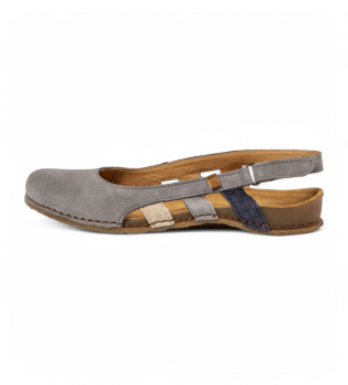 Leather sandals N5817 Panglao greyish blue