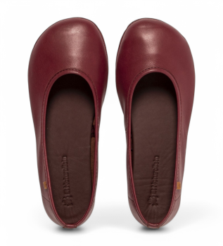 N5820 Essence bordeauxrode leren ballerina's