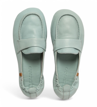 N5822 Essence sapatos de ballet em pele azul