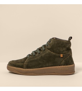 Bottines en cuir vert
