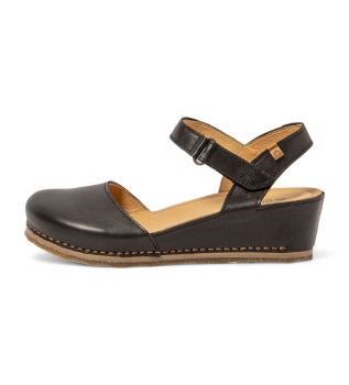 Leather sandals N5850 Picual black