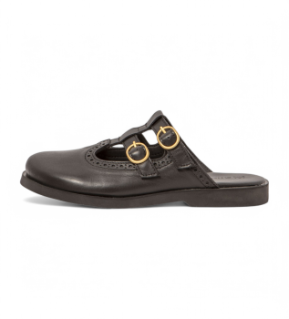 Sand�lias de couro N5870 Arenisca preto