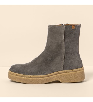 Leren enkellaarsjes N5901 Arpea grijs -Hoogte hak 4,5cm