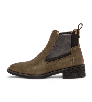 Leather ankle boots N5947 green