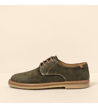 N5952 Silk Suede green leather shoes