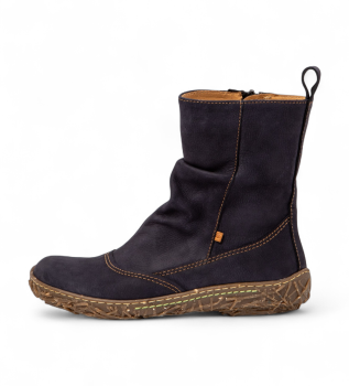 N722 Pleastant bottines en cuir bleu marine