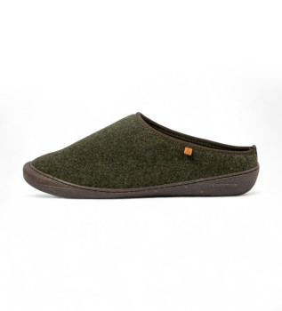 Na66 Wool Clogs Green