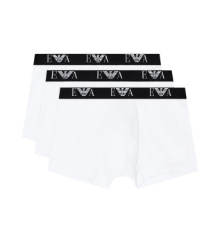 Lot de trois boxers avec logo blanc