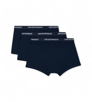 Set om 3 marinbl� boxershorts
