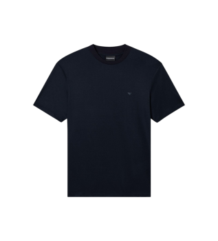 T-shirt b�sica Lyocell azul-marinho