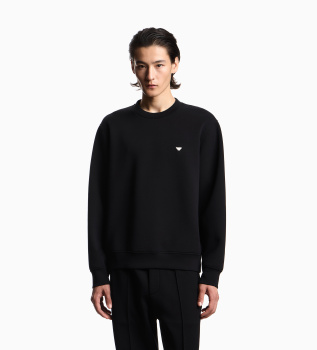 Black double knit sweatshirt