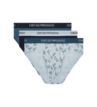 Conjunto 3 cuecas Dia azul, marinho