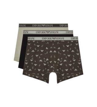 Set 3 Core Logobanda Boxershorts grau, marineblau