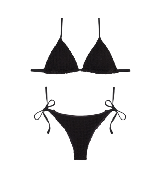 Haut de bikini triangulaire rembourr noir