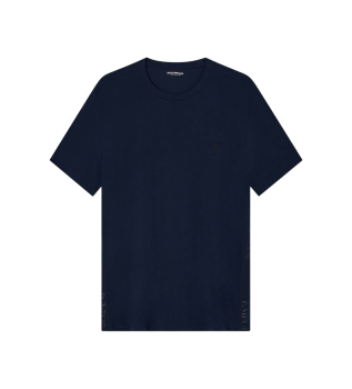 T-shirt House em tecido de malha azul-marinho bsico