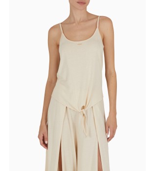 Top sans manches beige