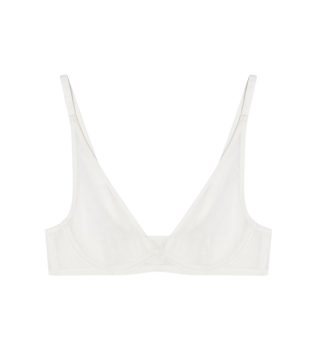 Bel mrežast modrček