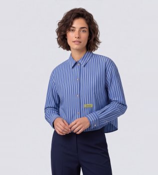 Camisa Cropped Kabu azul