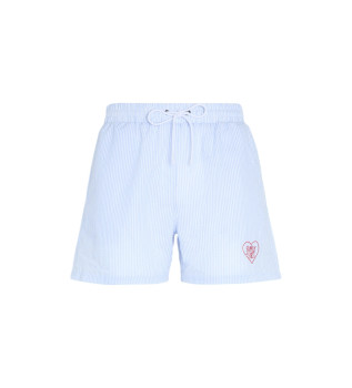 Maillot de bain bleu  rayures en forme de coeur