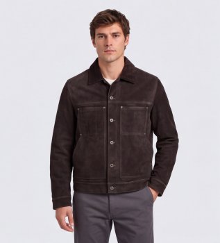 Bruine gewaxte Cruiser jas