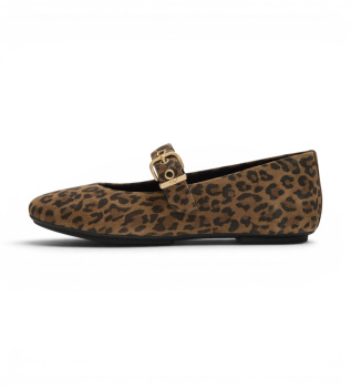Ballerine in pelle Delicato Mary Jane marrone