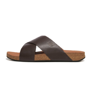 iQushion brune sandaler i læder