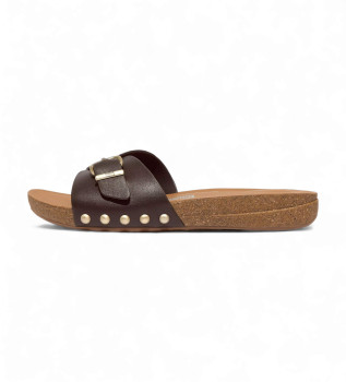Sandalias de Piel Iqushion marrón