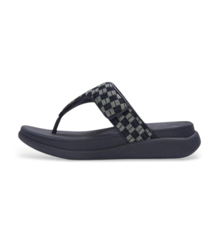 Sandali F-Mode Go Checkerboard-Denim Toe-Post blu marino