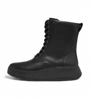 F-Mode Leather Ankle Boots black