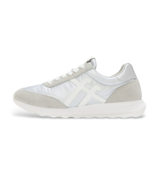 Retro Q FF Metallic sneakers i läder vit, silver