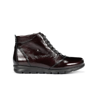Bottines en cuir Susan F0356 burgundy