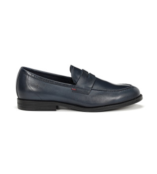 Mocassins en cuir Henri F0824 Bleu fonc