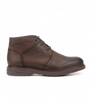 Bottines en cuir F1241 Marron moyen