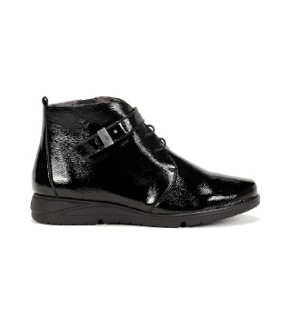 Bottines en cuir F1562 noir