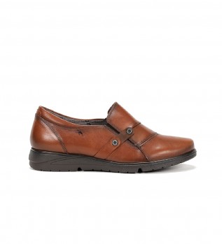 Usnjeni čevlji F1567 Srednje rjava