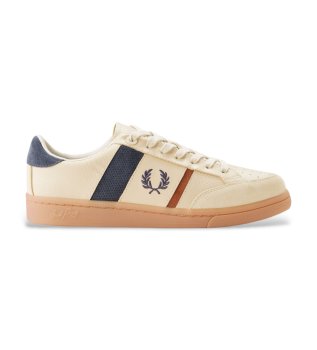 Sneakers i læder og suede B725 beige